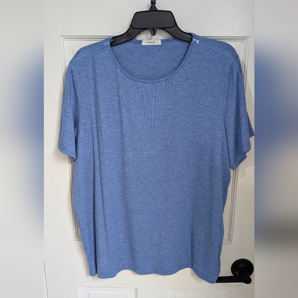 Women's Post Surgery Blue Short Sleeve Size XL